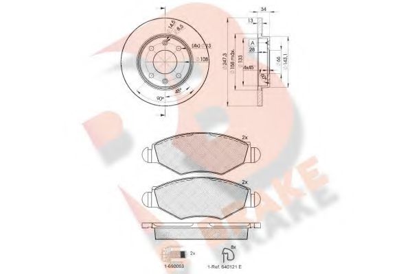 Set frana, frana disc