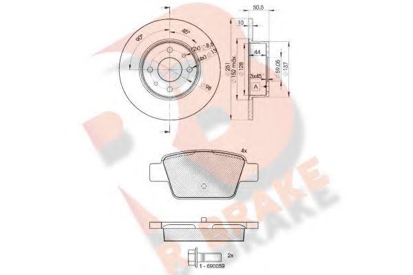 Set frana, frana disc