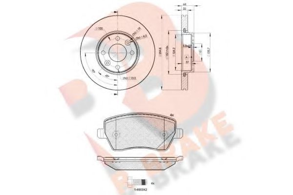Set frana, frana disc