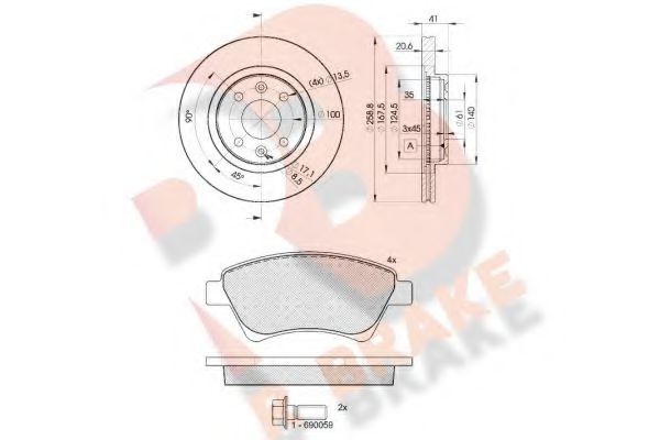 Set frana, frana disc