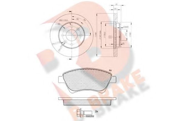 Set frana, frana disc