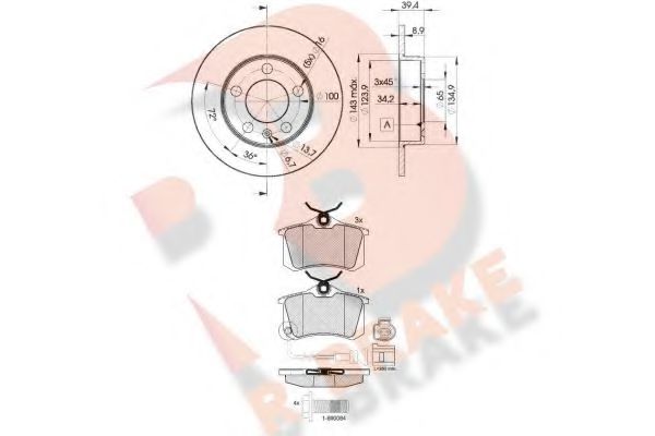 Set frana, frana disc