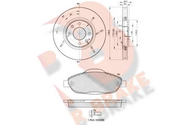 Set frana, frana disc
