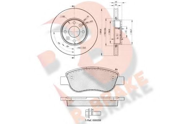 Set frana, frana disc