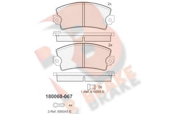 set placute frana,frana disc