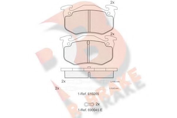 set placute frana,frana disc