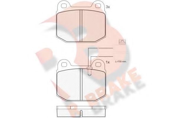 set placute frana,frana disc