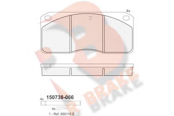 set placute frana,frana disc