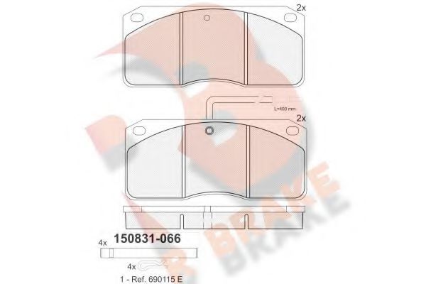 set placute frana,frana disc