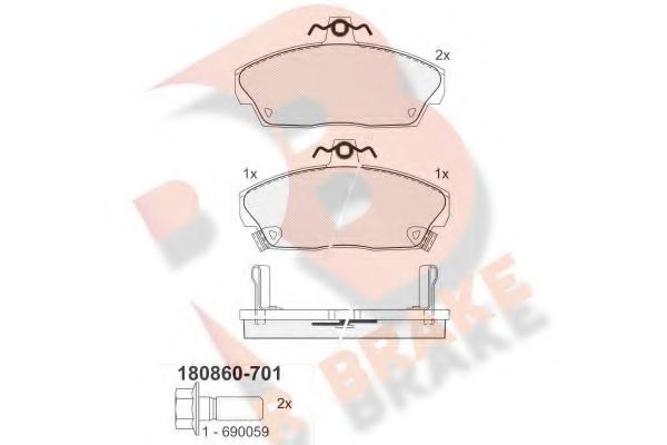 set placute frana,frana disc