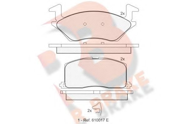 set placute frana,frana disc