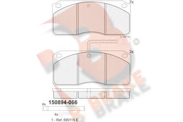 set placute frana,frana disc