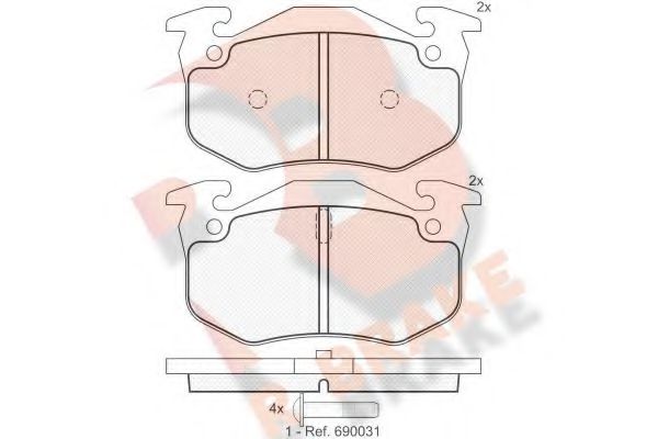 set placute frana,frana disc