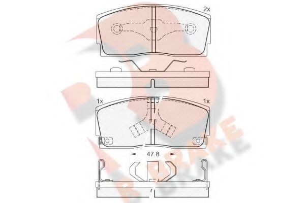 set placute frana,frana disc