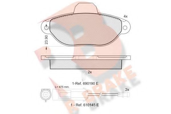 set placute frana,frana disc