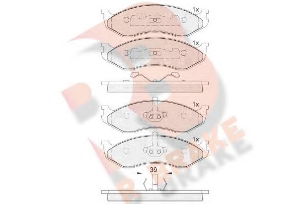 set placute frana,frana disc