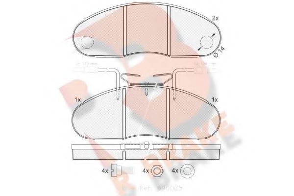 set placute frana,frana disc