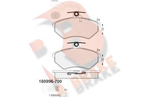 set placute frana,frana disc