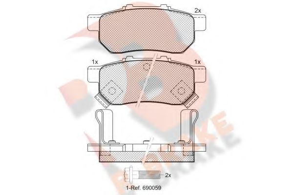 set placute frana,frana disc