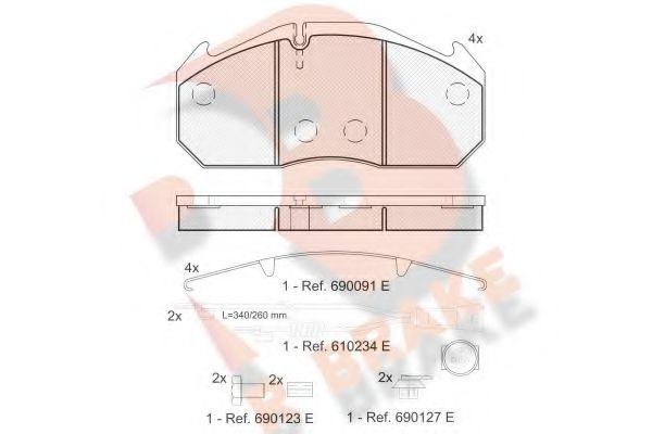 set placute frana,frana disc