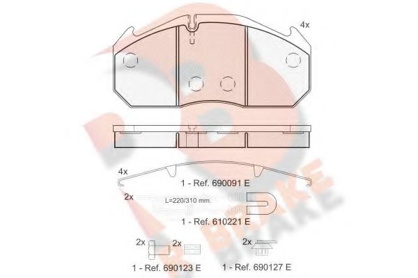 set placute frana,frana disc