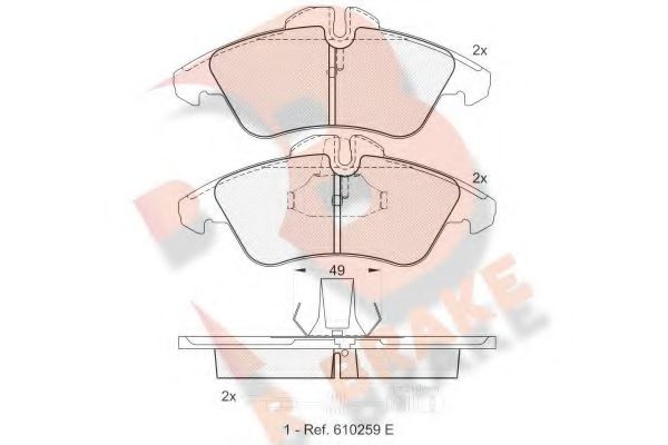 set placute frana,frana disc