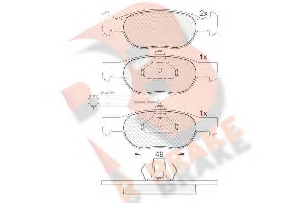 set placute frana,frana disc