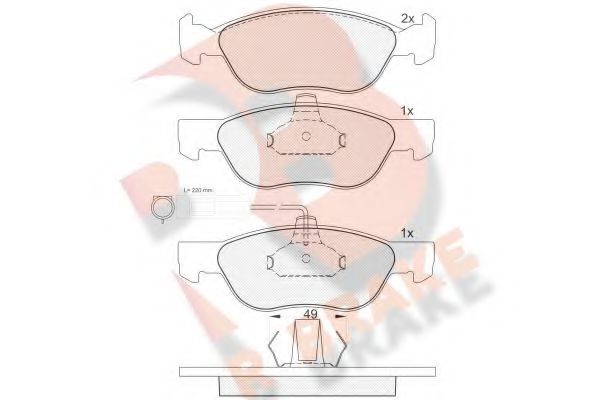 set placute frana,frana disc