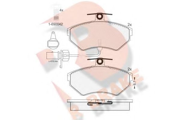 set placute frana,frana disc