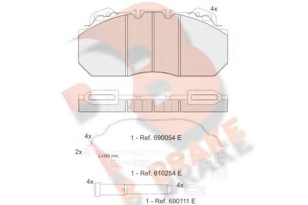 set placute frana,frana disc