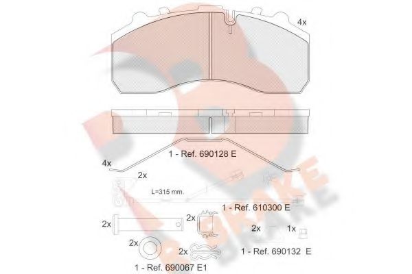 set placute frana,frana disc