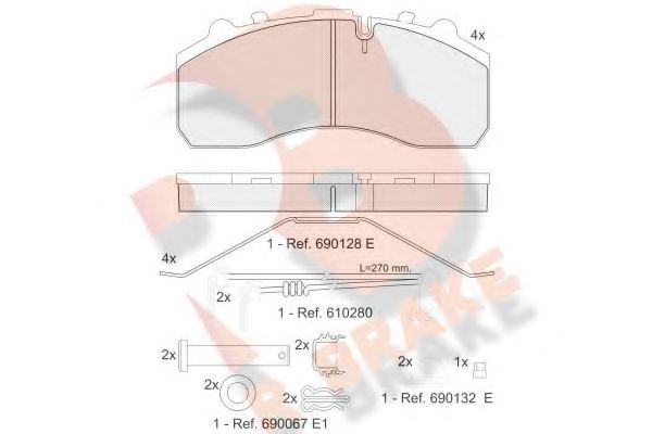 set placute frana,frana disc