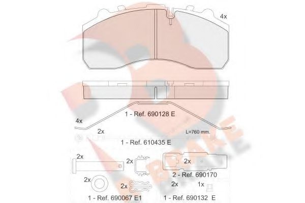 set placute frana,frana disc