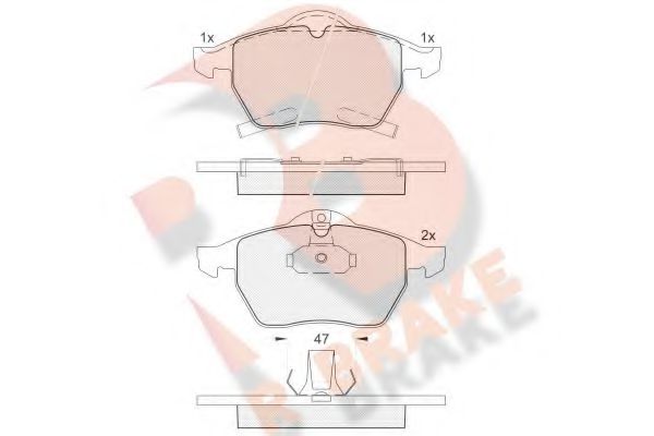 set placute frana,frana disc