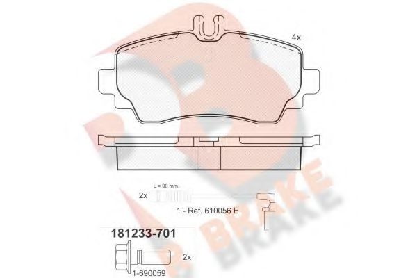 set placute frana,frana disc