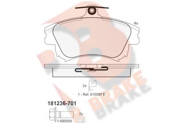 set placute frana,frana disc