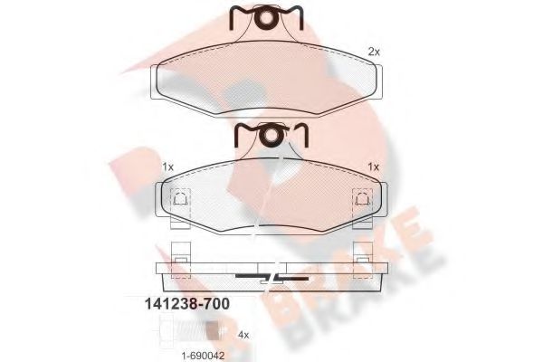 set placute frana,frana disc