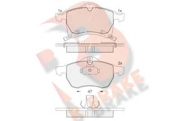 set placute frana,frana disc