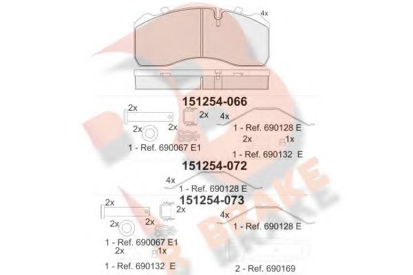 set placute frana,frana disc