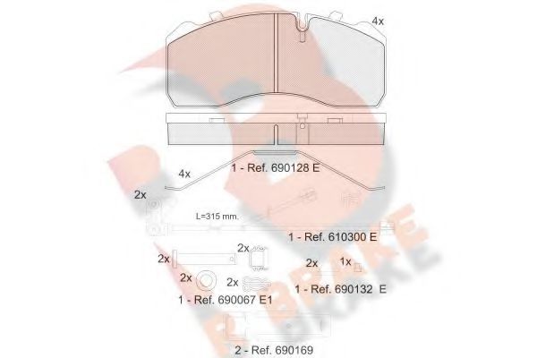 set placute frana,frana disc