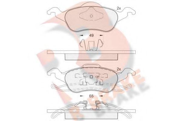 set placute frana,frana disc