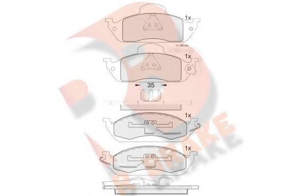 set placute frana,frana disc