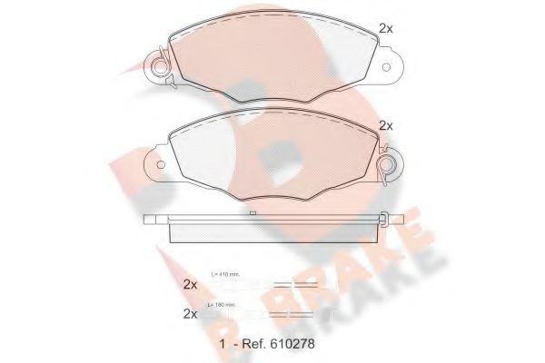 set placute frana,frana disc