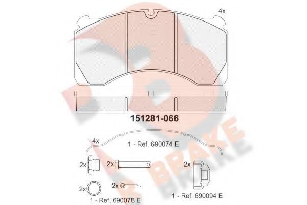 set placute frana,frana disc