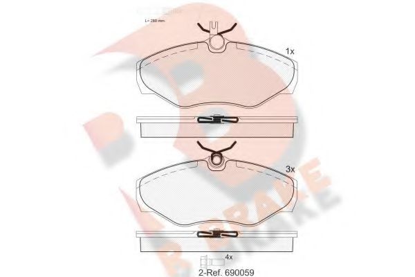 set placute frana,frana disc