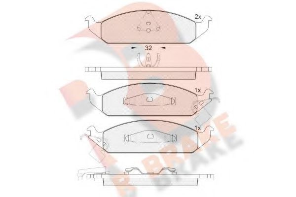 set placute frana,frana disc