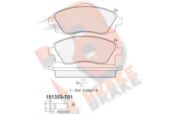 set placute frana,frana disc