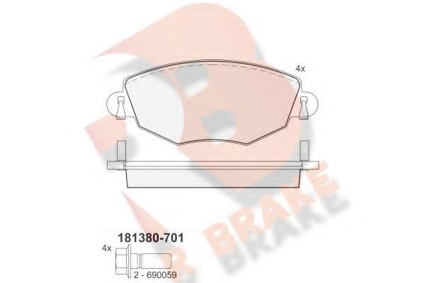 set placute frana,frana disc