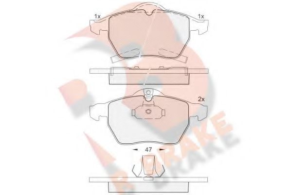 set placute frana,frana disc