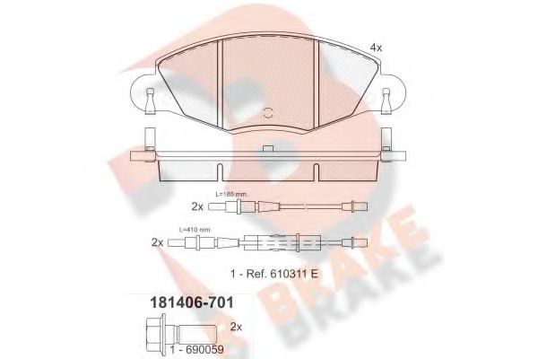 set placute frana,frana disc